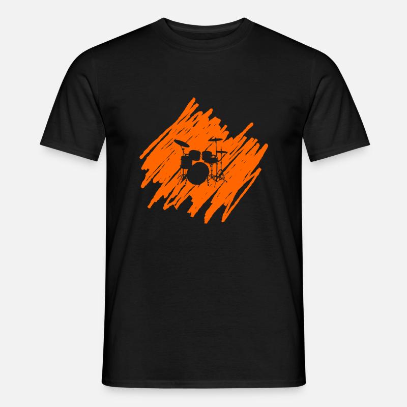 Schlagzeug - Männer T-Shirt - Schwarz