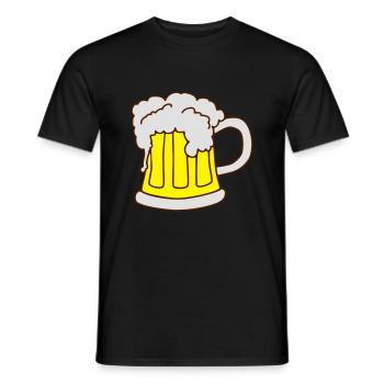 Beer mug - Men's T-Shirt - black - Front - AI Model Male 178 light (178cm)