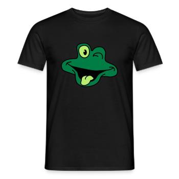 Grenouille comique impertinent visage - T-shirt homme - noir - Devant - AI Model Male 178 light (178cm)
