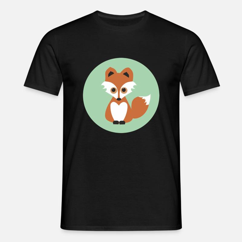 fuchs - Männer T-Shirt - Schwarz