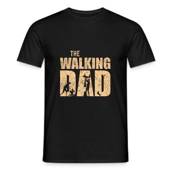 The Walking Dad gift - Men's T-Shirt - black - Front - AI Model Male 178 light (178cm)