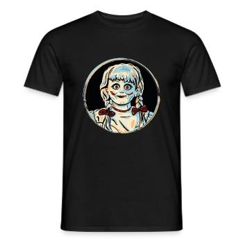 Annabelle Halloween Puppe - Männer T-Shirt - Schwarz - Vorne - AI Model Male 178 light (178cm)