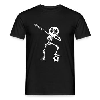 Squelettique footballeur dabbing football - T-shirt homme - noir - Devant - AI Model Male 178 light (178cm)