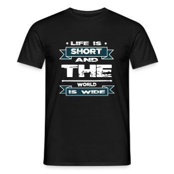 all in travel bug unique travelling inspirational - Männer T-Shirt - Schwarz - Vorne - AI Model Male 178 light (178cm)