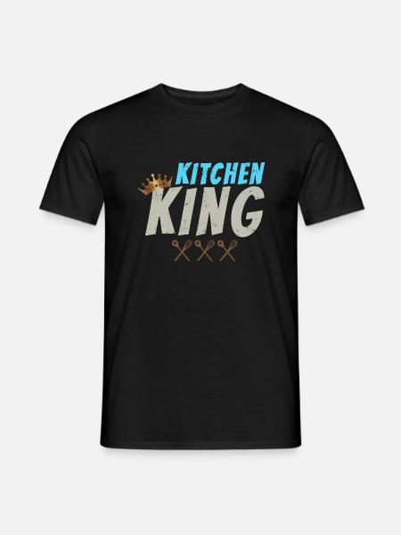 Kitchen King für vintage Köche und Hobbyköche - Männer T-Shirt - Schwarz