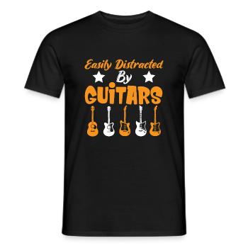 gitarre instrument - Männer T-Shirt - Schwarz - Vorne - AI Model Male 178 light (178cm)