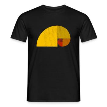 Heilige Geometrie Fibonacci, Goldene Spirale - Männer T-Shirt - Schwarz - Vorne - AI Model Male 178 light (178cm)