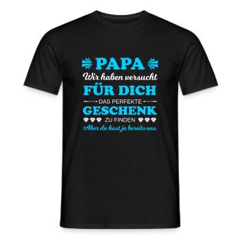 Perfect gift for dad - Men's T-Shirt - black - Front - AI Model Male 178 light (178cm)