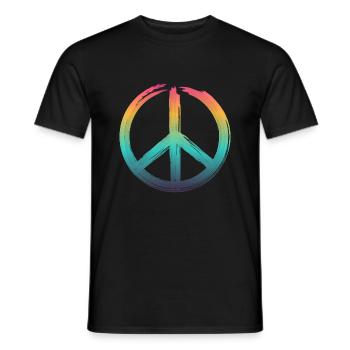 Peace Sign - Peace Sign - Logo - Men's T-Shirt - black - Front - AI Model Male 178 light (178cm)
