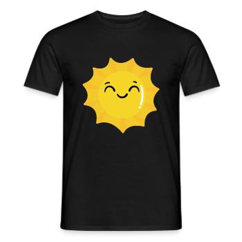 Sonne - Männer T-Shirt - Schwarz - Vorne - AI Model Male 178 light (178cm)