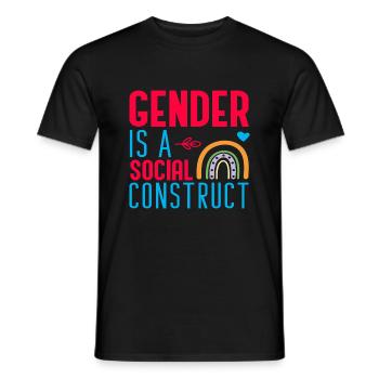 Gender is a Social Construct - Männer T-Shirt - Schwarz - Vorne - AI Model Male 178 light (178cm)