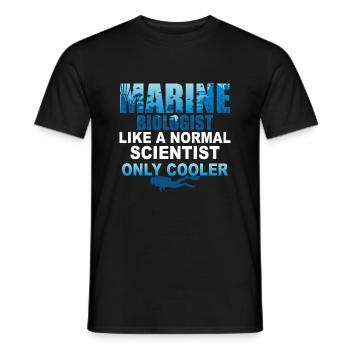 Un biologiste marin comme un scientifique normal biologie - T-shirt homme - noir - Devant - AI Model Male 178 light (178cm)
