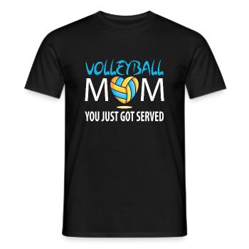 Womens Volleyball Mom - You Just Got Served - Männer T-Shirt - Schwarz - Vorne - AI Model Male 178 light (178cm)