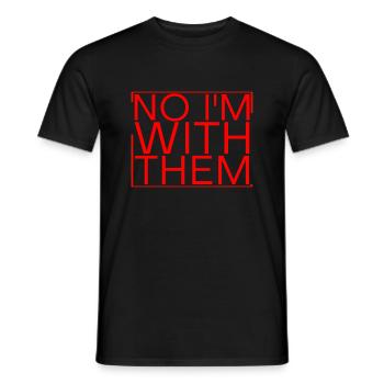 No I'm Not With Them 11 - Men's T-Shirt - black - Front - AI Model Male 178 light (178cm)
