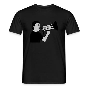 Démonstration Megafon Propaganda Man - T-shirt homme - noir - Devant - AI Model Male 178 light (178cm)