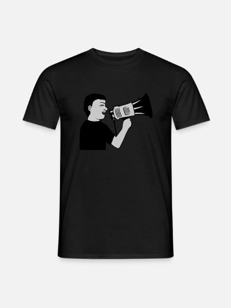 Demonstration Megafon Propaganda Man - Men's T-Shirt - black