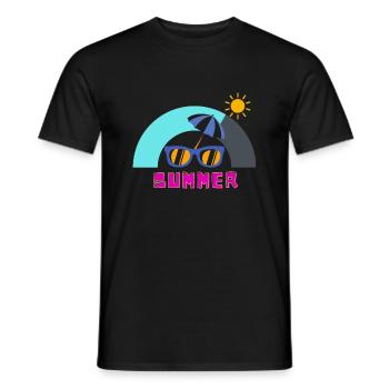 Sonniger Sommer und Freizeit - Männer T-Shirt - Schwarz - Vorne - AI Model Male 178 light (178cm)