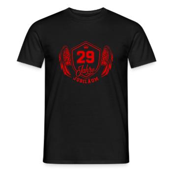 29 Zahl Wappen - Männer T-Shirt - Schwarz - Vorne - AI Model Male 178 light (178cm)