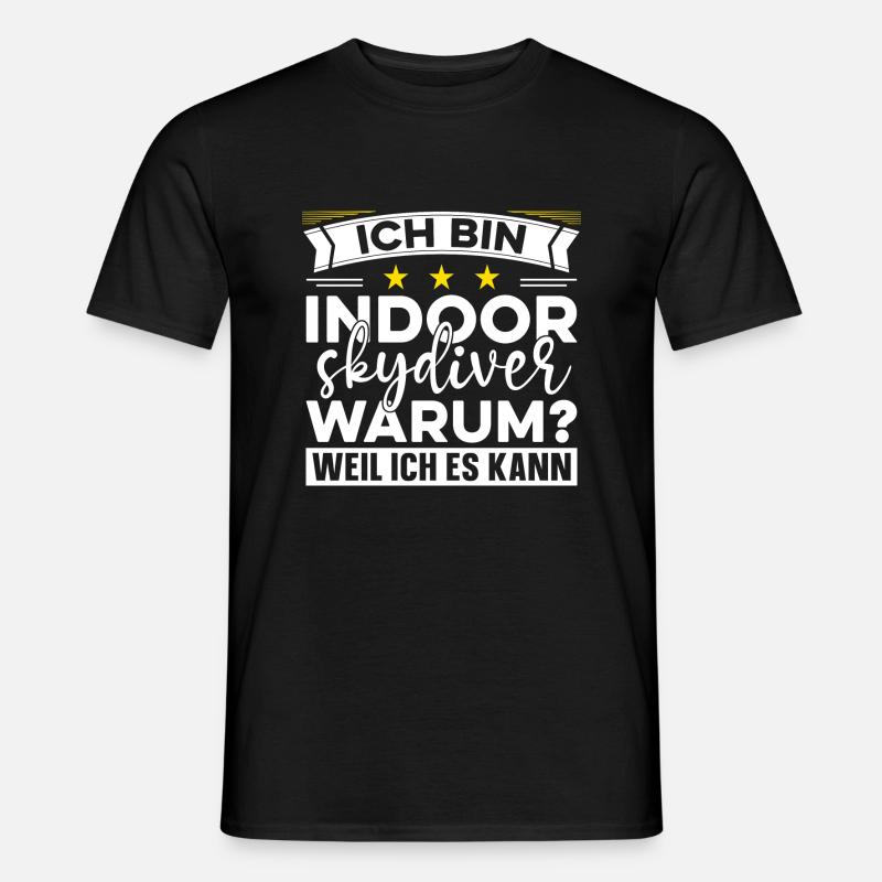 Indoor-Skydiving - Männer T-Shirt - Schwarz
