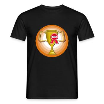 First Place Winners Gold Trophy - Men's T-Shirt - black - Front - AI Model Male 178 light (178cm)