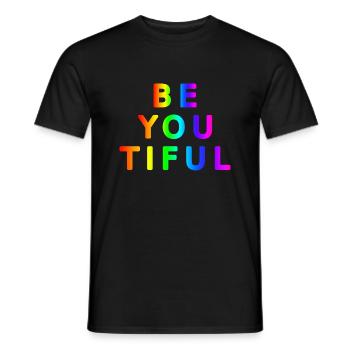 Beau mot beauté cool drôle motif de jeu de mots - T-shirt homme - noir - Devant - AI Model Male 178 light (178cm)