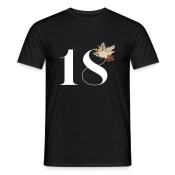 18th Anniversary Flowers (Gift of 18 years) - Men's T-Shirt - black - Front - AI Model Male 178 light (178cm)