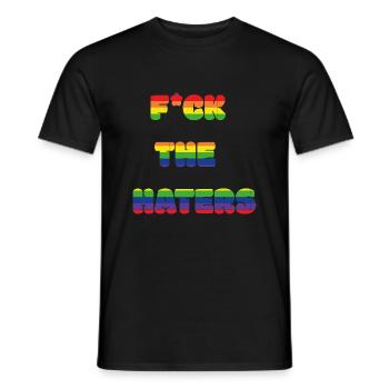 Fuck les haters - T-shirt homme - noir - Devant - AI Model Male 178 light (178cm)