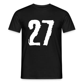 Maillot à 27 chiffres - T-shirt homme - noir - Devant - AI Model Male 178 light (178cm)