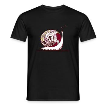 Schnecke - Männer T-Shirt - Schwarz - Vorne - AI Model Male 178 light (178cm)