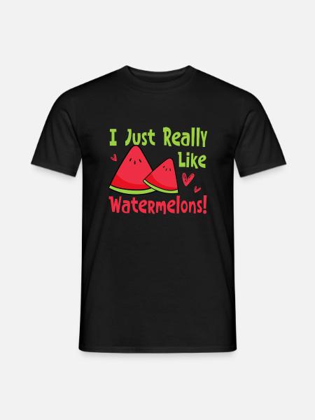 pastèques Fruits d'été Melon - T-shirt homme - noir