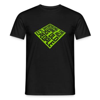 being old people age - Men's T-Shirt - black - Front - AI Model Male 178 light (178cm)