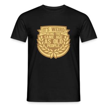 being old people age - Männer T-Shirt - Schwarz - Vorne - AI Model Male 178 light (178cm)