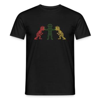 Résolution de conflit - T-shirt homme - noir - Devant - AI Model Male 178 light (178cm)
