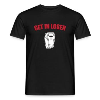Gothic Coffin Get In - Männer T-Shirt - Schwarz - Vorne - AI Model Male 178 light (178cm)