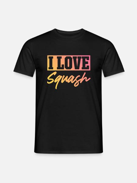 I love squash - Men's T-Shirt - black