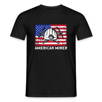 Mineurs de charbon Mineurs souterrains Exploitation minière - T-shirt homme - noir - Devant - AI Model Male 178 light (178cm)