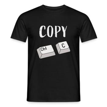Ctrl C Copier - T-shirt homme - noir - Devant - AI Model Male 178 light (178cm)