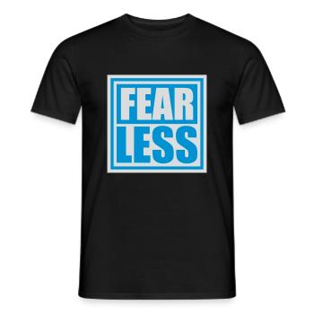 fearless Text Quote Design - Men's T-Shirt - black - Front - AI Model Male 178 light (178cm)