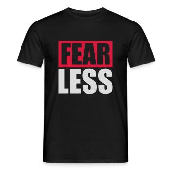 fearless Text Quote Design - Men's T-Shirt - black - Front - AI Model Male 178 light (178cm)