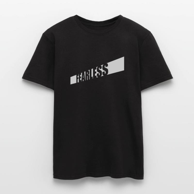 Conception de citation de texte intrépide T-shirt homme