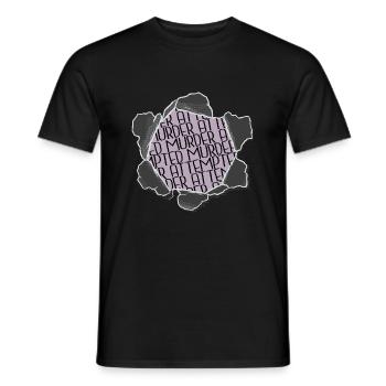 birthday present joke funny sayings book book fan - Men's T-Shirt - black - Front - AI Model Male 178 light (178cm)