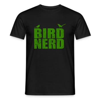 Bird Bird Nerd drôle de dicton - T-shirt homme - noir - Devant - AI Model Male 178 light (178cm)