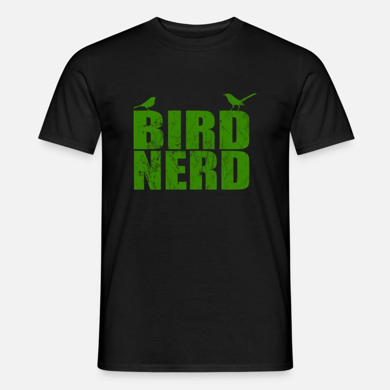 Vogel Bird Nerd lustiger Spruch - Männer T-Shirt - Schwarz
