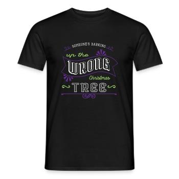 Christmas Vacation awkward Golden Retriever Gift - Men's T-Shirt - black - Front - AI Model Male 178 light (178cm)