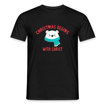 Christmas Begins With Christ - T-shirt homme - noir - Devant - AI Model Male 178 light (178cm)