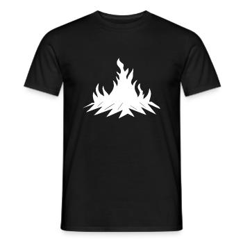 Feu de camp Camping Nature Feu de forêt à l’extérieur 15 - T-shirt homme - noir - Devant - AI Model Male 178 light (178cm)