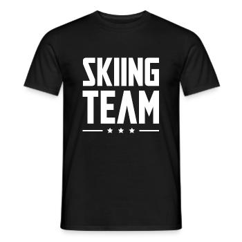 Équipe de ski - T-shirt homme - noir - Devant - AI Model Male 178 light (178cm)