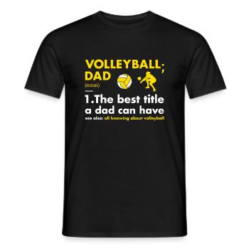 Sport Dad Definition Volleyball - Männer T-Shirt - Schwarz - Vorne - AI Model Male 178 light (178cm)
