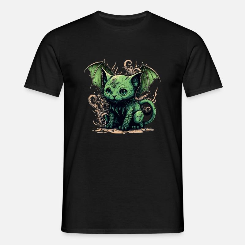 Cathulhu - Männer T-Shirt - Schwarz