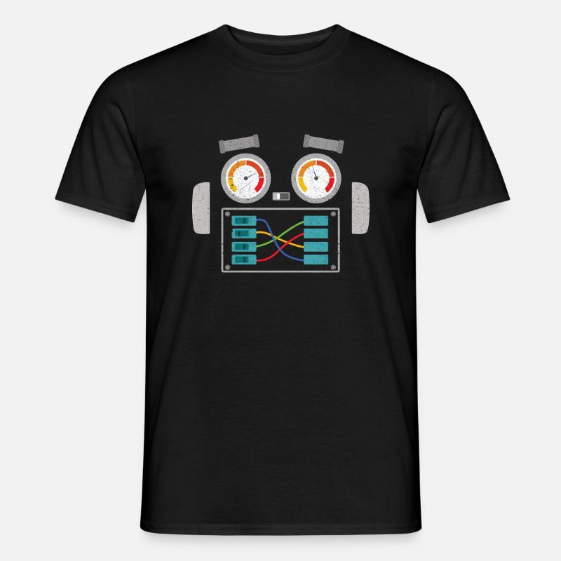 Roboter - Männer T-Shirt - Schwarz